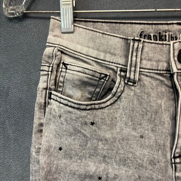 Franki by Francesca’s Girls Gray Star Embellished Jeans Size 14 Y2K Aesthetic - Picture 3 of 10